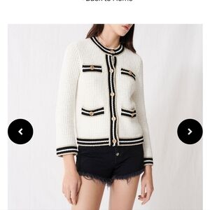 Maje knit cardigan with contrasting band size 1